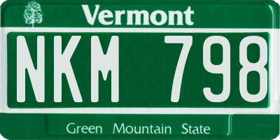 VT license plate NKM798