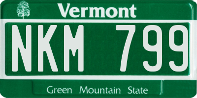 VT license plate NKM799