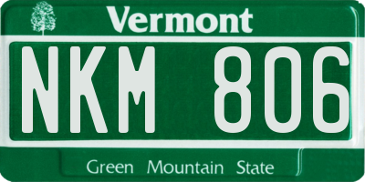 VT license plate NKM806