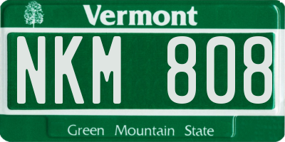 VT license plate NKM808