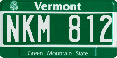 VT license plate NKM812