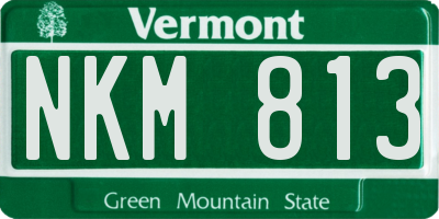 VT license plate NKM813