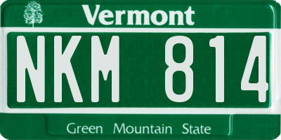 VT license plate NKM814