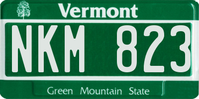 VT license plate NKM823