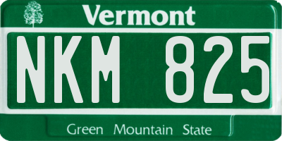 VT license plate NKM825