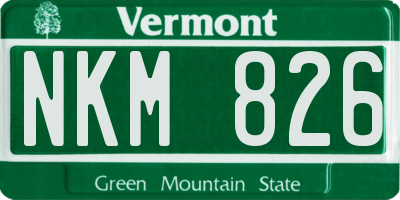 VT license plate NKM826