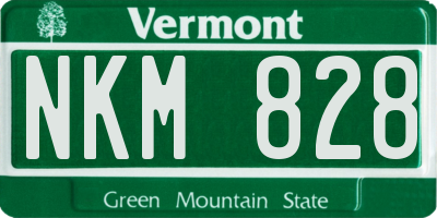 VT license plate NKM828