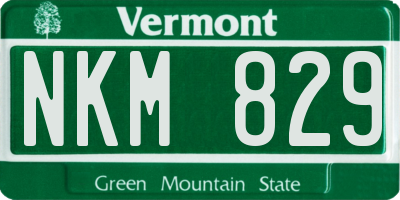 VT license plate NKM829