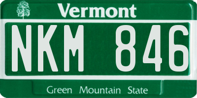 VT license plate NKM846