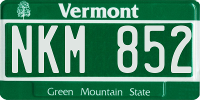 VT license plate NKM852
