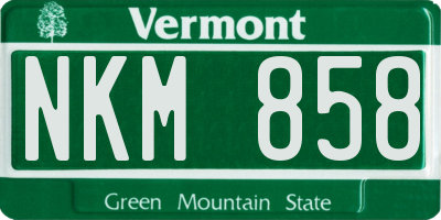 VT license plate NKM858