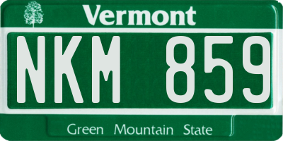 VT license plate NKM859