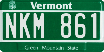 VT license plate NKM861