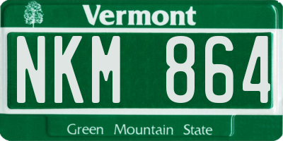 VT license plate NKM864