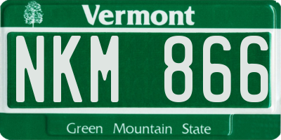 VT license plate NKM866