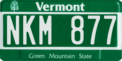 VT license plate NKM877