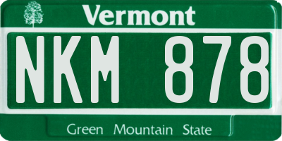 VT license plate NKM878