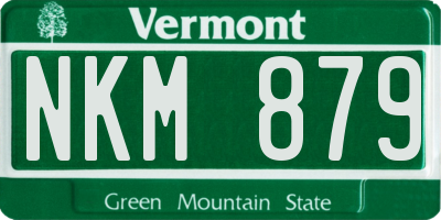 VT license plate NKM879