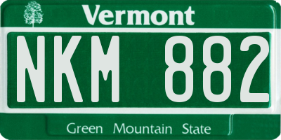 VT license plate NKM882