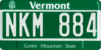 VT license plate NKM884