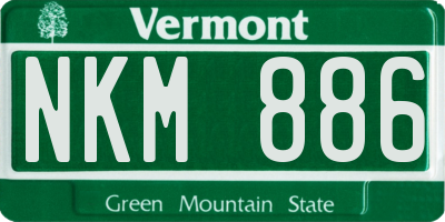 VT license plate NKM886