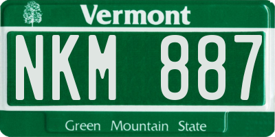 VT license plate NKM887