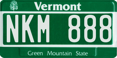 VT license plate NKM888