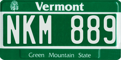 VT license plate NKM889