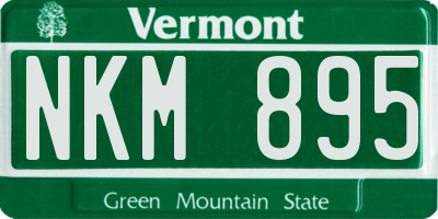 VT license plate NKM895