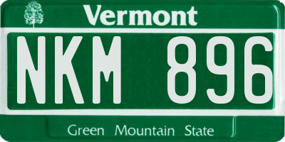 VT license plate NKM896
