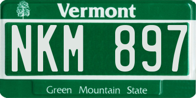 VT license plate NKM897