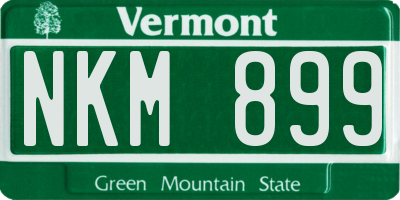 VT license plate NKM899