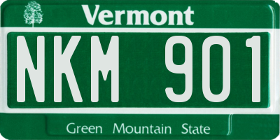 VT license plate NKM901