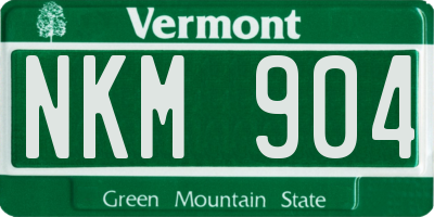 VT license plate NKM904