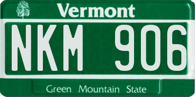 VT license plate NKM906