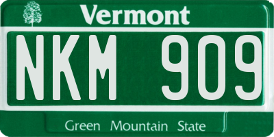 VT license plate NKM909