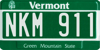 VT license plate NKM911