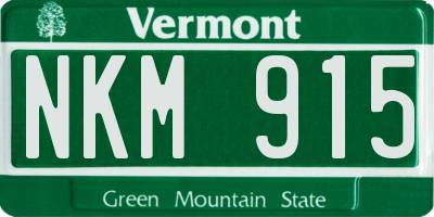 VT license plate NKM915
