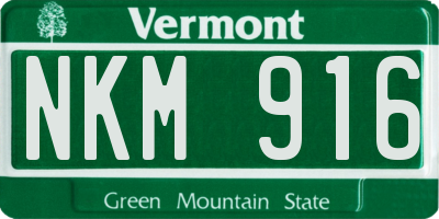 VT license plate NKM916