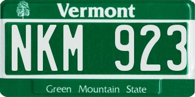 VT license plate NKM923
