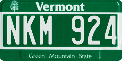VT license plate NKM924