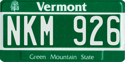 VT license plate NKM926