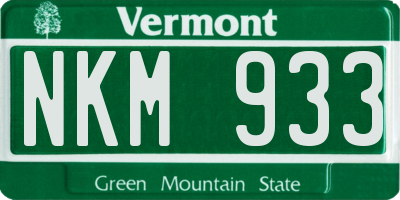 VT license plate NKM933