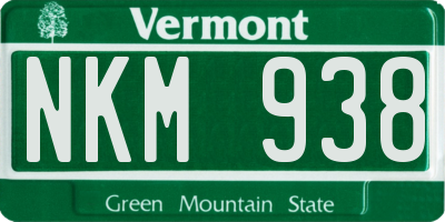 VT license plate NKM938