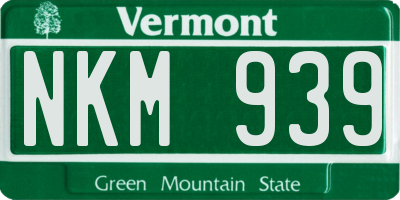 VT license plate NKM939