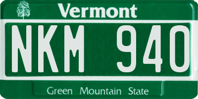 VT license plate NKM940