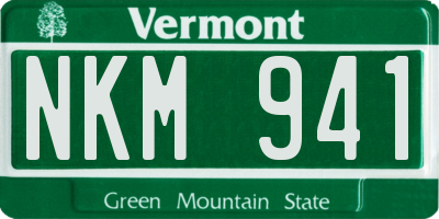 VT license plate NKM941