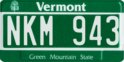 VT license plate NKM943