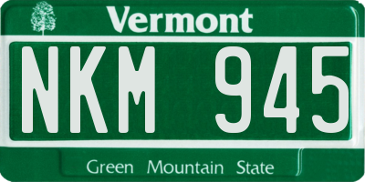 VT license plate NKM945