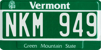 VT license plate NKM949